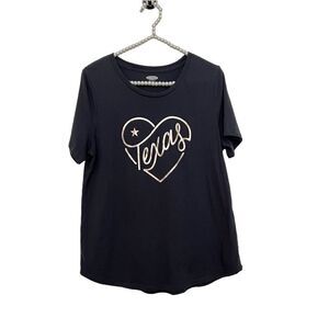 Old Navy Short Sleeve Texas Heart Gray Soft Washed Women’s Tee Size Large